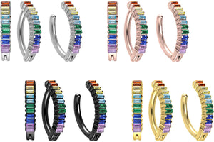 Titan Kristallbalken Regenbogen Bauchnabelpiercing Clicker piercinginspiration®