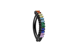 Titan Kristallbalken Regenbogen Bauchnabelpiercing Clicker piercinginspiration®