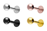 Titan Basic Labret Runde Platte Ohrpiercing Barbell piercinginspiration®