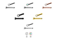 Titan Basic Kristall Nasenstecker Pin piercinginspiration®