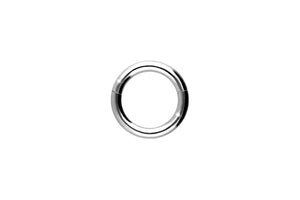 Titan Basic Clicker Ring Weißgold piercinginspiration®