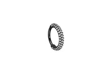 Load the image into the gallery viewer, Crystal Band Clicker Ring 3 Rows piercinginspiration®