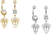 Lotus Kristall Titan Bananabell mit Innengewinde piercinginspiration®