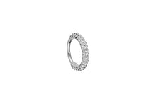Load the image into the gallery viewer, Crystal Band Clicker Ring 3 Rows piercinginspiration®