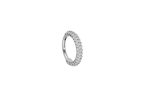 Kristallband Clicker Ring 3 Reihen piercinginspiration®