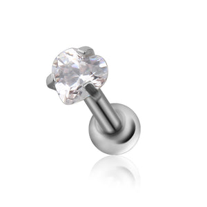 Crystal heart ear piercing piercinginspiration®