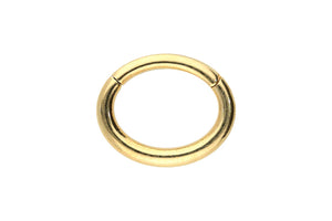 Anello clicker in oro 18 carati ovale piercinginspiration®