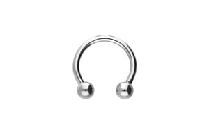 18 carat (750) gold horseshoe ring barbell piercinginspiration®