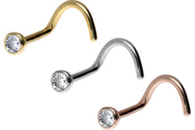 Upload the picture to the gallery viewer, crystal nose stud 18 carat gold piercinginspiration®