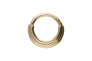 Anillo triple de oro de 18 quilates piercinginspiration®