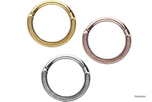 Upload the image to the Gallery Viewer, 18k Gold Clicker Ring Zebra piercinginspiration®