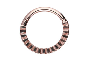 18 carat gold clicker ring zebra piercinginspiration®