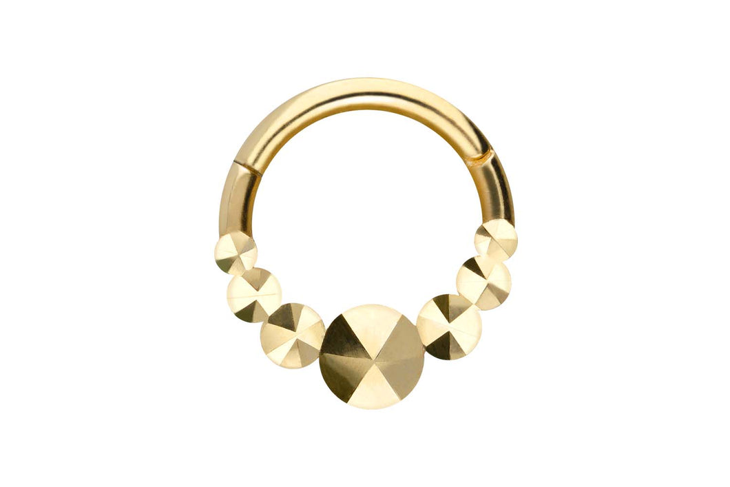 18 Karat Gold Clicker Ring Prisma piercinginspiration®