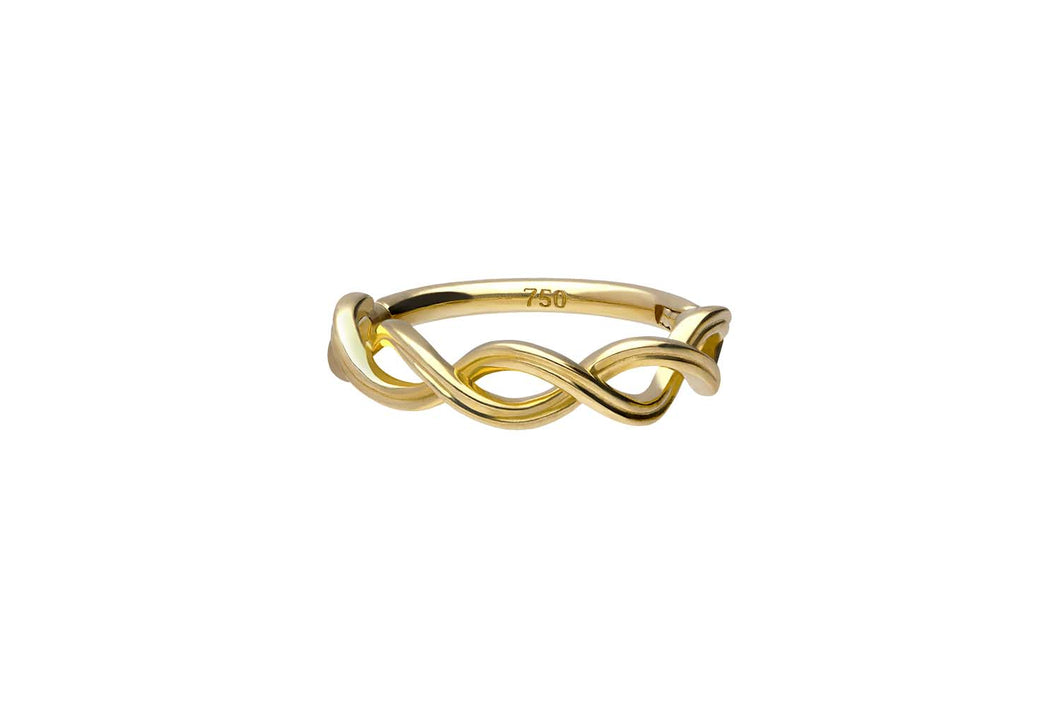 18 Karat Gold Clicker Ring Doppelt Gedreht Conch piercinginspiration®