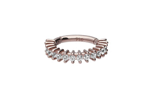 18 carat gold clicker ring set with crystals piercinginspiration®