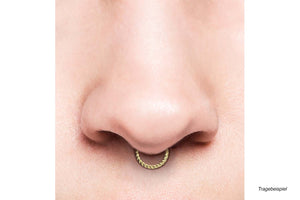 Clicker Ring Gedreht 18 Karat Gold piercinginspiration®