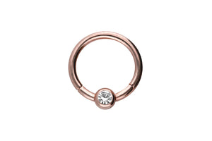18 carat gold ball crystal clicker ring piercinginspiration®
