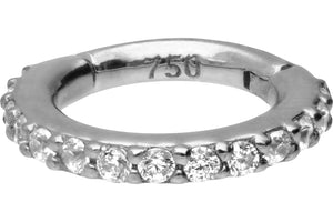 18 Carat Gold Multiple Crystals Clicker Ring piercinginspiration®