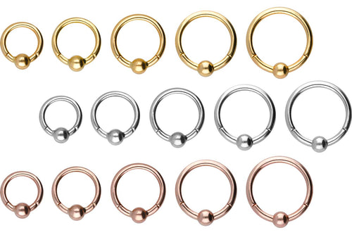 18 Karat Gold Kugel Clicker Ring piercinginspiration®