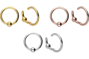 18 carat gold ball clicker ring piercinginspiration®