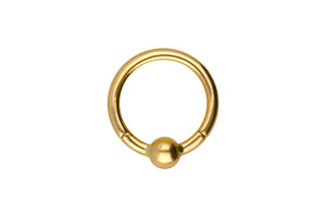 18 carat gold ball clicker ring piercinginspiration®
