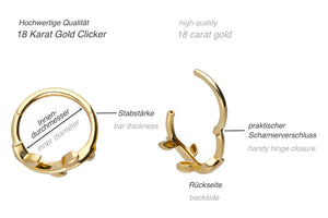 18 Karat Gold Clicker Ring Ranke piercinginspiration®