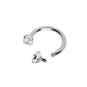 Crystal Horseshoe Ring Barbell piercinginspiration®