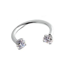 Load image into gallery viewer, Crystal Horseshoe Ring Barbell piercinginspiration®