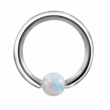 Laden Sie das Bild in den Galerie-Viewer, Opal Ring Piercing Klemmkugelring Chirurgenstahl piercinginspiration®