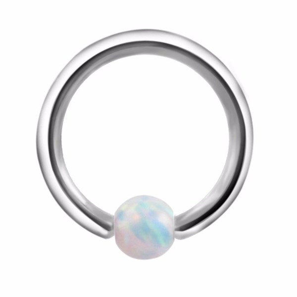 Opal Ring Piercing Klemmkugelring Chirurgenstahl piercinginspiration®