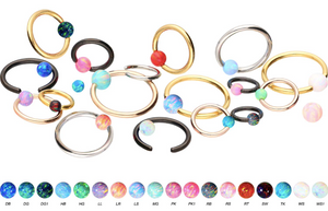 Titanium opal ring piercing segmenting piercinginspiration®