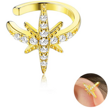 Upload the image to the gallery viewer, crystal meteorite star ear cuff 925 sterling silver piercinginspiration®