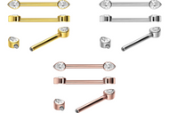 Titan Innengewinde Kristalltropfen Nippelpiercing piercinginspiration®