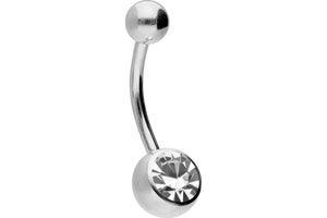 Titanium Crystal Belly Button Piercing piercinginspiration®
