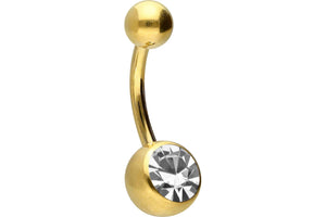 Titanium Crystal Belly Button Piercing piercinginspiration®