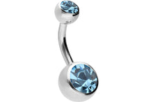 Upload the picture to the gallery viewer, Titanium 2 Crystals Navel Piercing piercinginspiration®