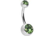 Upload the picture to the gallery viewer, Titanium 2 Crystals Navel Piercing piercinginspiration®