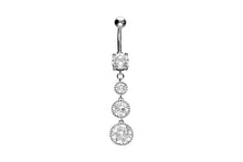 Upload the picture to the gallery viewer, 4 crystals balls navel piercing barbell piercinginspiration®