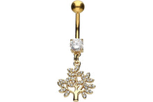 Upload the picture to the gallery viewer, crystal tree pendant navel piercing barbell piercinginspiration®