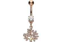 Upload the picture to the gallery viewer, crystal tree pendant navel piercing barbell piercinginspiration®
