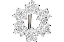 Carica l'immagine nel visualizzatore della galleria, Crystal Floral Wreath Ombel Piercing Barbell Surgical Steel piercinginspiration®