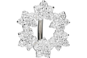 Piercing en el ombligo con corona floral de cristal de titanio piercinginspiration®