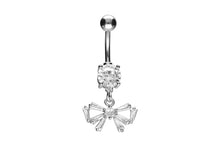 Upload the picture to the gallery viewer, crystal baguette loop navel piercing barbell piercinginspiration®