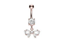 Upload the picture to the gallery viewer, crystal baguette loop navel piercing barbell piercinginspiration®