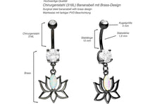 Upload the image to the gallery viewer, Lotus Flower Opal Navel Piercing piercinginspiration®