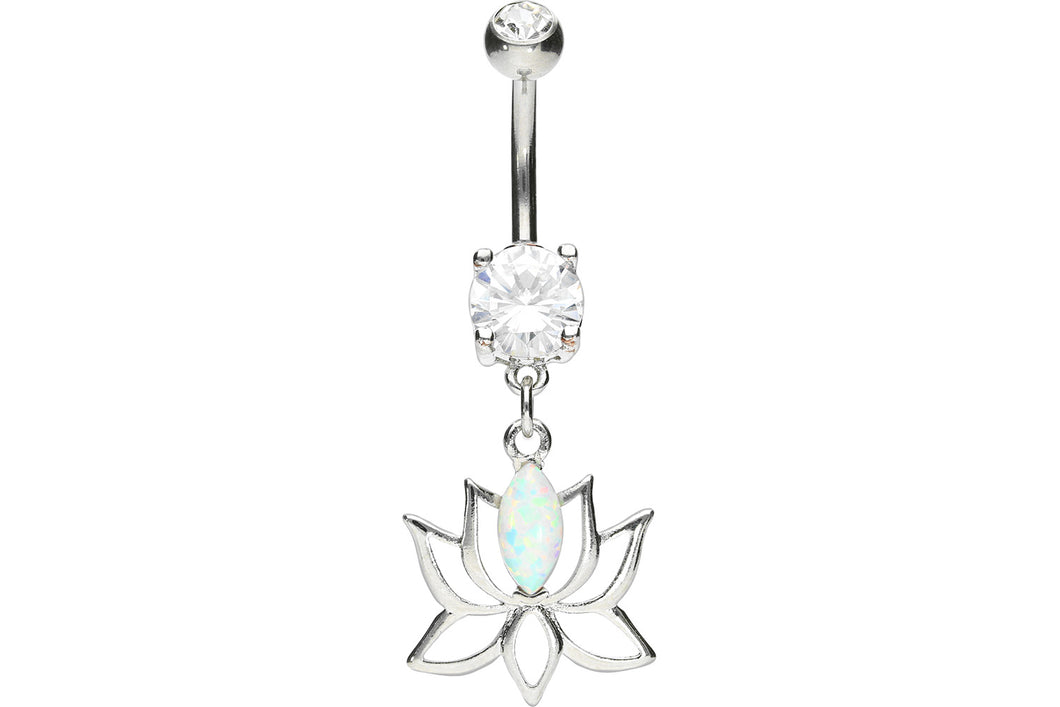 Lotus Blume Opal Bauchnabelpiercing piercinginspiration®