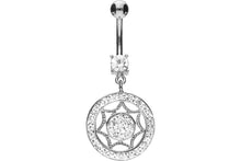 Upload the picture to the gallery viewer, mandala crystal navel piercing barbell piercinginspiration®