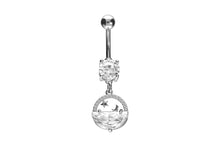 Upload the picture to the gallery viewer, crystal sea sun moon star navel piercing barbell piercinginspiration®