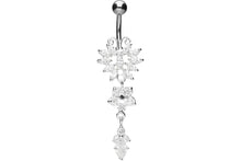 Upload the picture to the gallery viewer, butterfly flower crystal navel piercing barbell piercinginspiration®