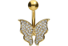 Upload the image to the gallery viewer, Butterfly Crystal Navel Barbell piercinginspiration®
